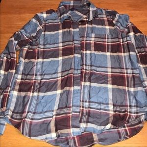Aeropostale Plaid Boyfriend Shirt ~ LG